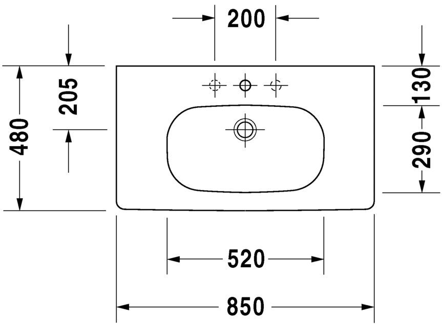 Washbasin, furniture washbasin, 034285