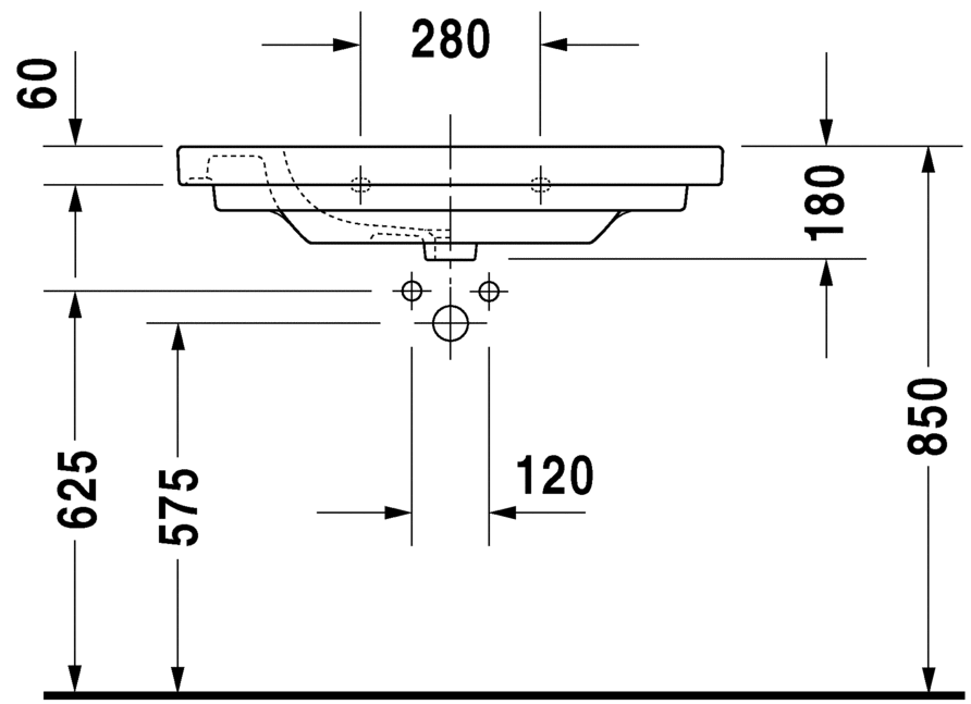 Washbasin, furniture washbasin, 034285