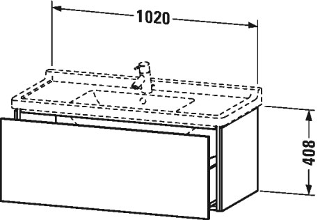 Vanity unit wall-mounted, LC6166