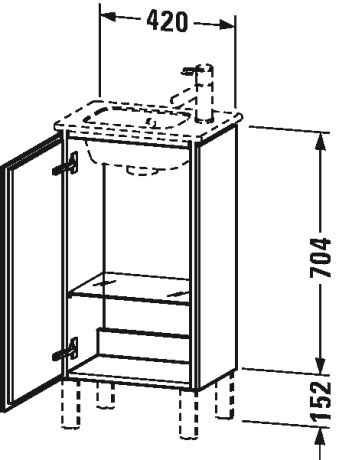 Vanity unit floor-standing, LC6273 L/R