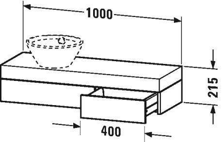 كونسول شامل على درج للحوض فوق سطح أفقي, FO8372