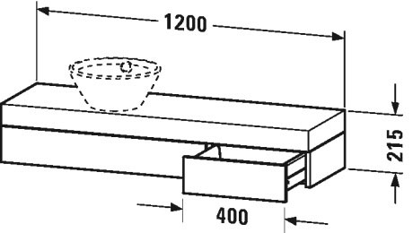 كونسول شامل درج لحوض غسيل, FO8377