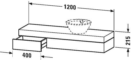 كونسول شامل درج لحوض غسيل, FO8378