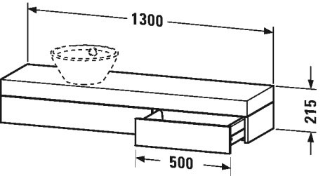 كونسول شامل درج لحوض غسيل, FO8380