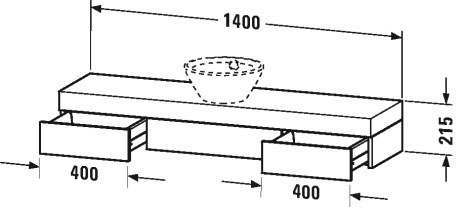 كونسول شامل درج لحوض غسيل, FO8382
