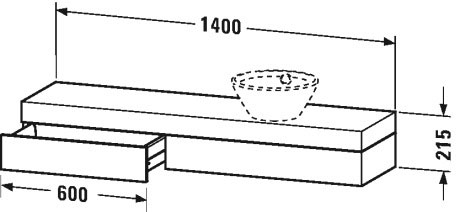 كونسول شامل درج لحوض غسيل, FO8384