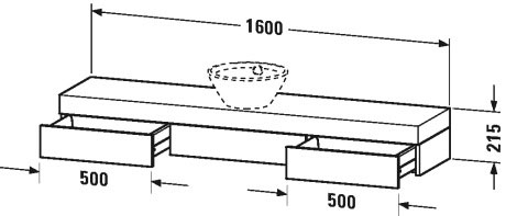 كونسول شامل درج لحوض غسيل, FO8385