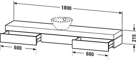 كونسول شامل درج لحوض غسيل, FO8388