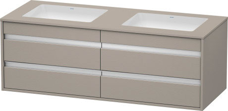 وحدة موبيليا معلقه لحوض تحت سطح أفقي مشترك, KT6858B1414