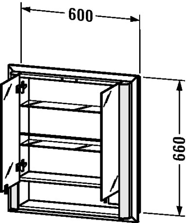 مرآة دولاب - مثبتة, LM9705