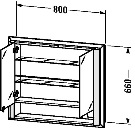 مرآة دولاب - مثبتة, LM9706