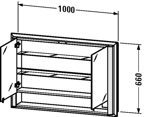 مرآة دولاب - مثبتة, LM9707