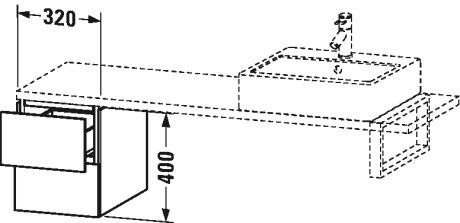 Low cabinet for console compact, LC5825