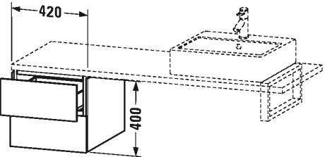 Low cabinet for console, LC5836
