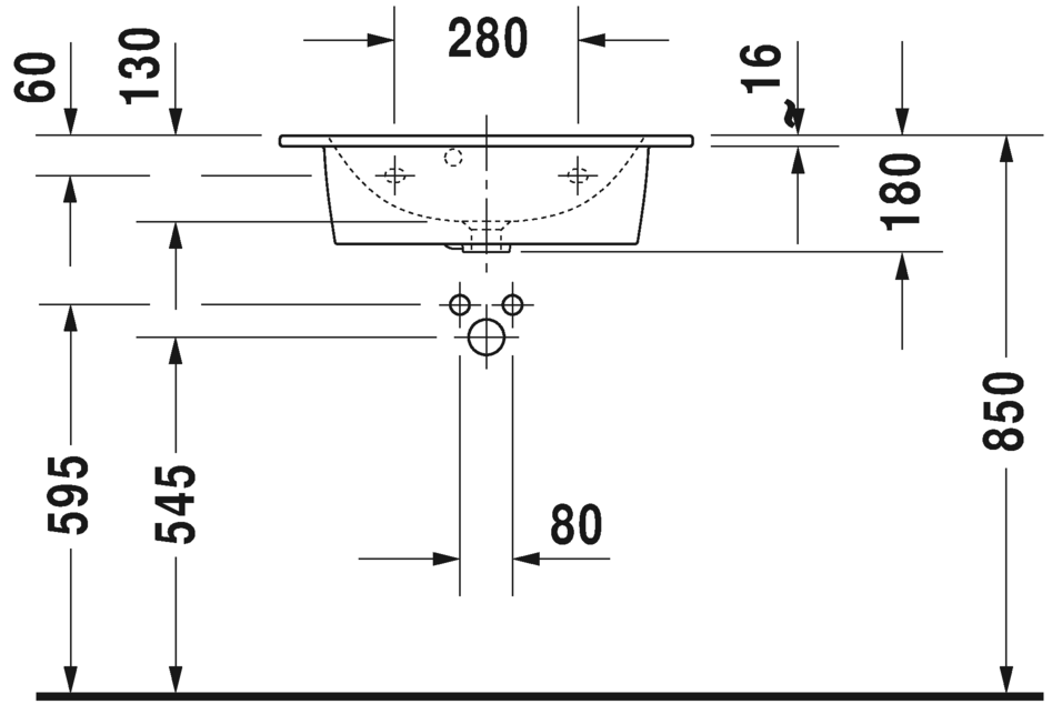 Washbasin, furniture washbasin compact, 234263
