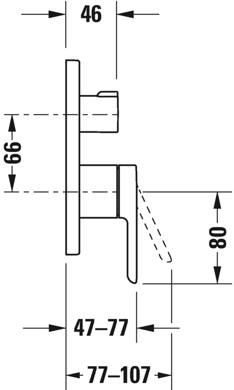 Single lever bath mixer for concealed installation, C15210018