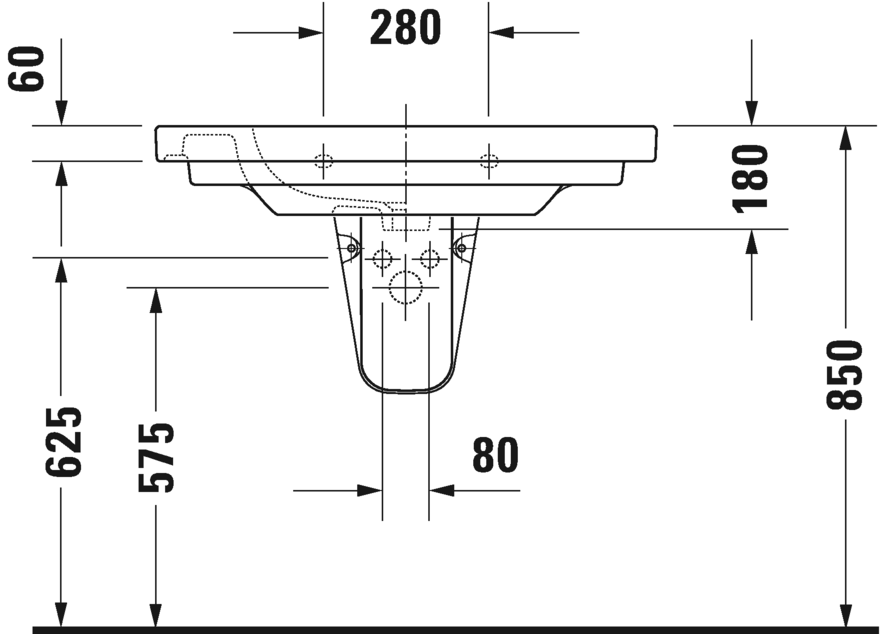 Washbasin, furniture washbasin, 034285