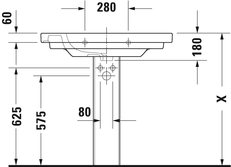 Washbasin, furniture washbasin, 034285