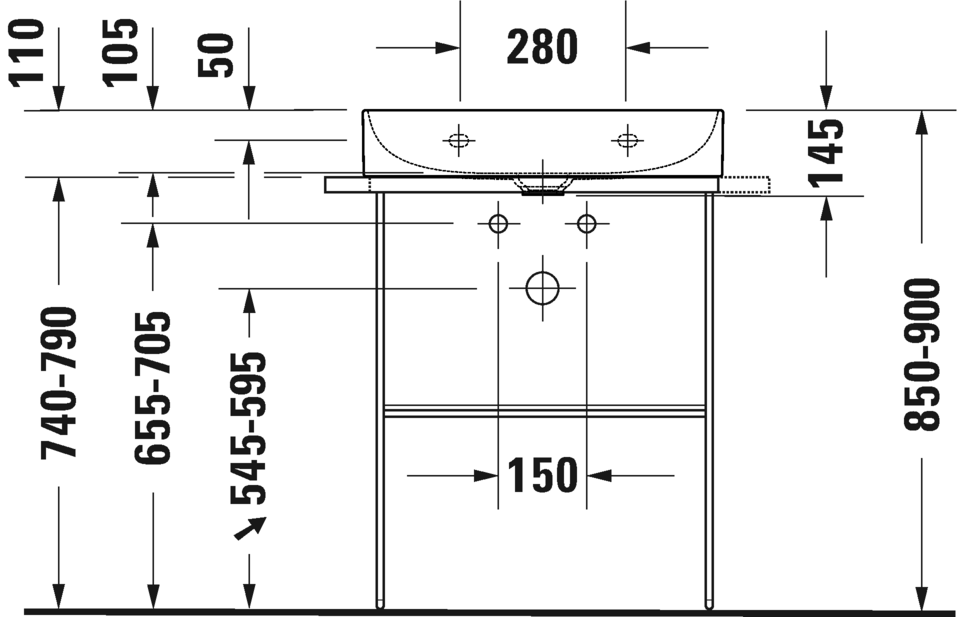 Washbasin, furniture washbasin compact, 235660