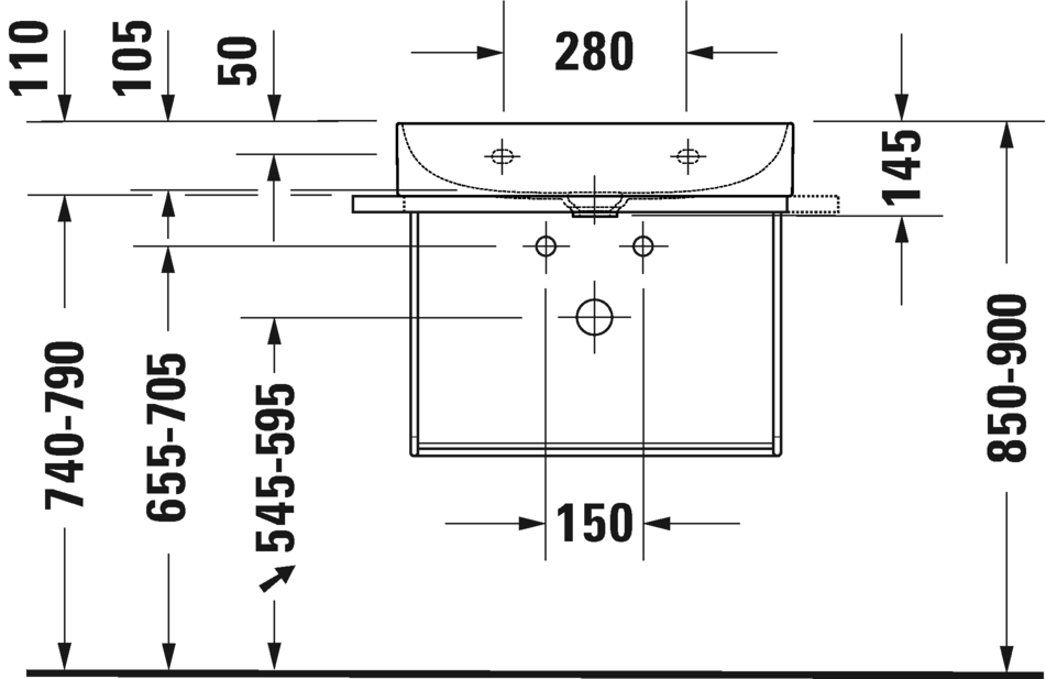 Washbasin, furniture washbasin compact, 235660