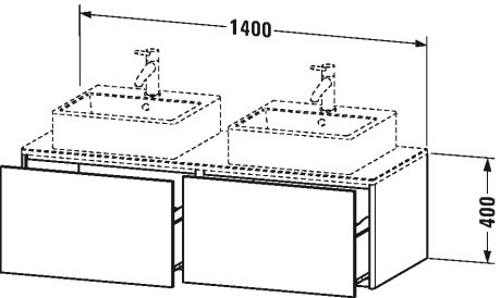 Vanit unit for console wall-mounted, XS4906 B