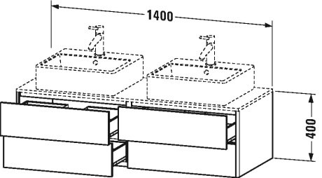 Vanit unit for console wall-mounted, XS4916 B
