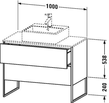 Vanit unit for console floor-standing, XS4921