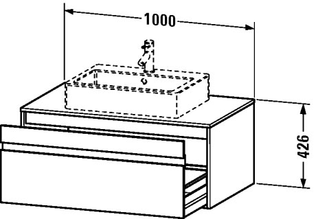 Vanity unit wall-mounted, KT6695