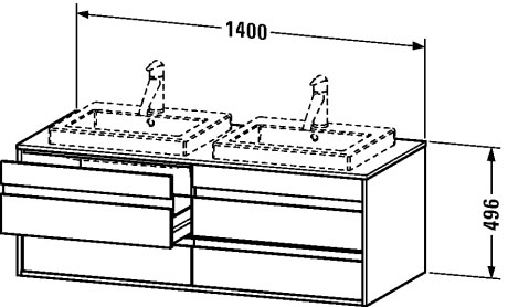 وحدة موبيليا معلقة على الحائط, KT6757 B/L/R