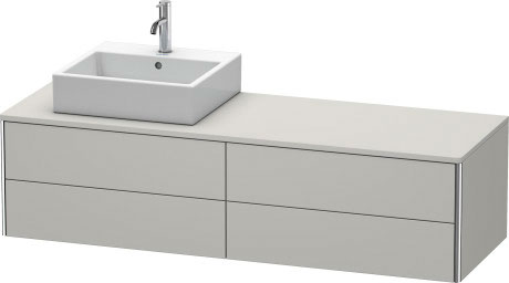 Vanit unit for console wall-mounted, XS4914L0707 upper drawer under the ceramics including cut-out for siphon and siphon cover