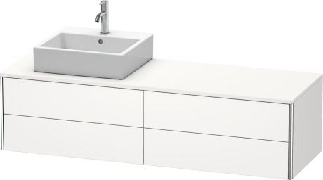 Vanit unit for console wall-mounted, XS4914L3636 upper drawer under the ceramics including cut-out for siphon and siphon cover