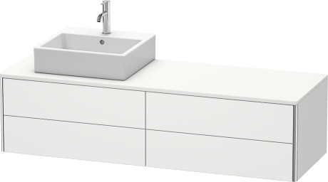 Vanit unit for console wall-mounted, XS4914L3939 upper drawer under the ceramics including cut-out for siphon and siphon cover
