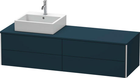 Vanit unit for console wall-mounted, XS4914L9898 upper drawer under the ceramics including cut-out for siphon and siphon cover