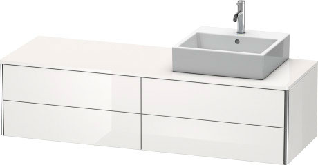 Vanit unit for console wall-mounted, XS4914R2222 upper drawer under the ceramics including cut-out for siphon and siphon cover