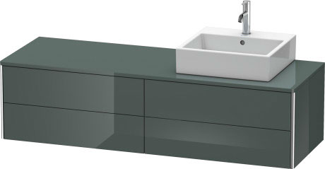 Vanit unit for console wall-mounted, XS4914R3838 upper drawer under the ceramics including cut-out for siphon and siphon cover