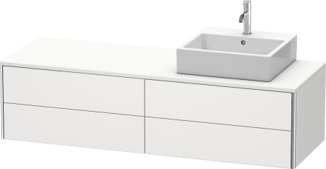 Vanit unit for console wall-mounted, XS4914R3939 upper drawer under the ceramics including cut-out for siphon and siphon cover