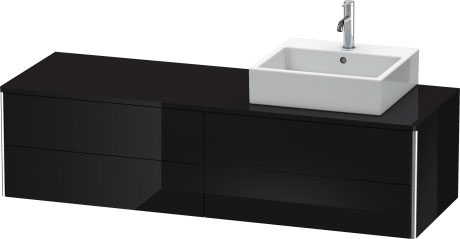 Vanit unit for console wall-mounted, XS4914R4040 upper drawer under the ceramics including cut-out for siphon and siphon cover