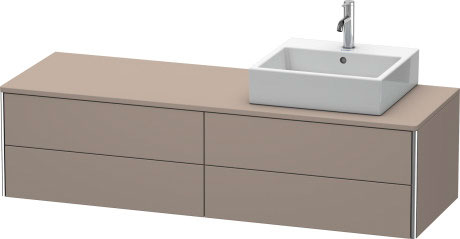 Vanit unit for console wall-mounted, XS4914R4343 upper drawer under the ceramics including cut-out for siphon and siphon cover