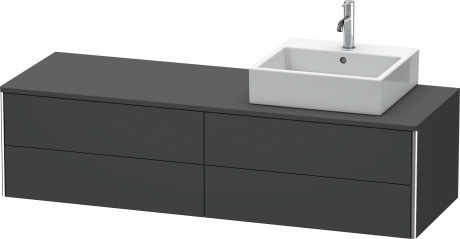 Vanit unit for console wall-mounted, XS4914R4949 upper drawer under the ceramics including cut-out for siphon and siphon cover