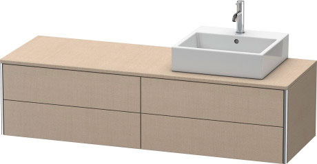 Vanit unit for console wall-mounted, XS4914R7575 upper drawer under the ceramics including cut-out for siphon and siphon cover