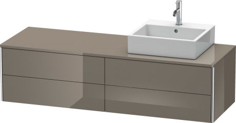 Vanit unit for console wall-mounted, XS4914R8989 upper drawer under the ceramics including cut-out for siphon and siphon cover