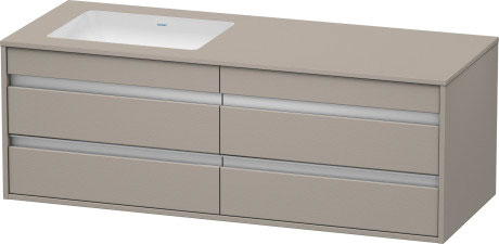 وحدة موبيليا معلقه لحوض تحت سطح أفقي مشترك, KT6857L1414