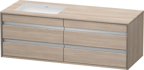 وحدة موبيليا معلقه لحوض تحت سطح أفقي مشترك, KT6857L3131