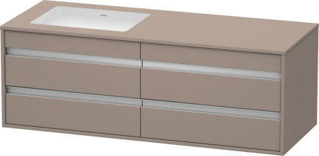 وحدة موبيليا معلقه لحوض تحت سطح أفقي مشترك, KT6857L4343