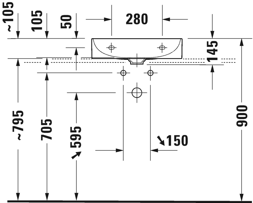 Washbasin ground, 235350