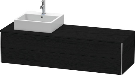Vanit unit for console wall-mounted, XS4914L1616 upper drawer under the ceramics including cut-out for siphon and siphon cover