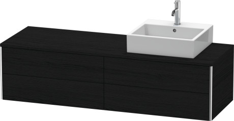 Vanit unit for console wall-mounted, XS4914R1616 upper drawer under the ceramics including cut-out for siphon and siphon cover