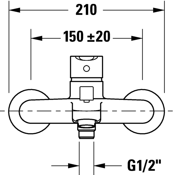 Single lever bath mixer for exposed installation, A15230001