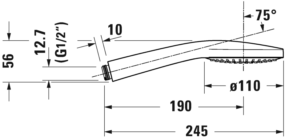 Hand shower 1jet 110 MinusFlow, UV0652014