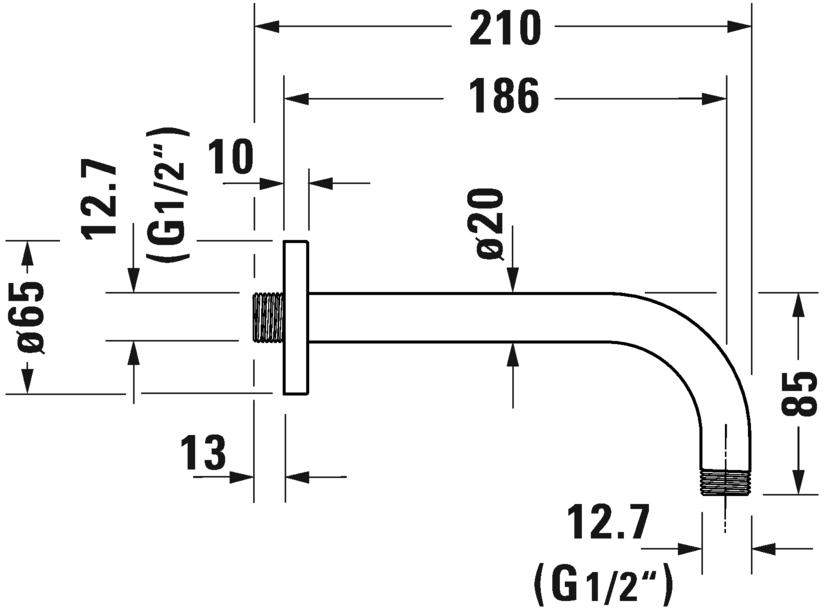 Shower arm, UV0670036